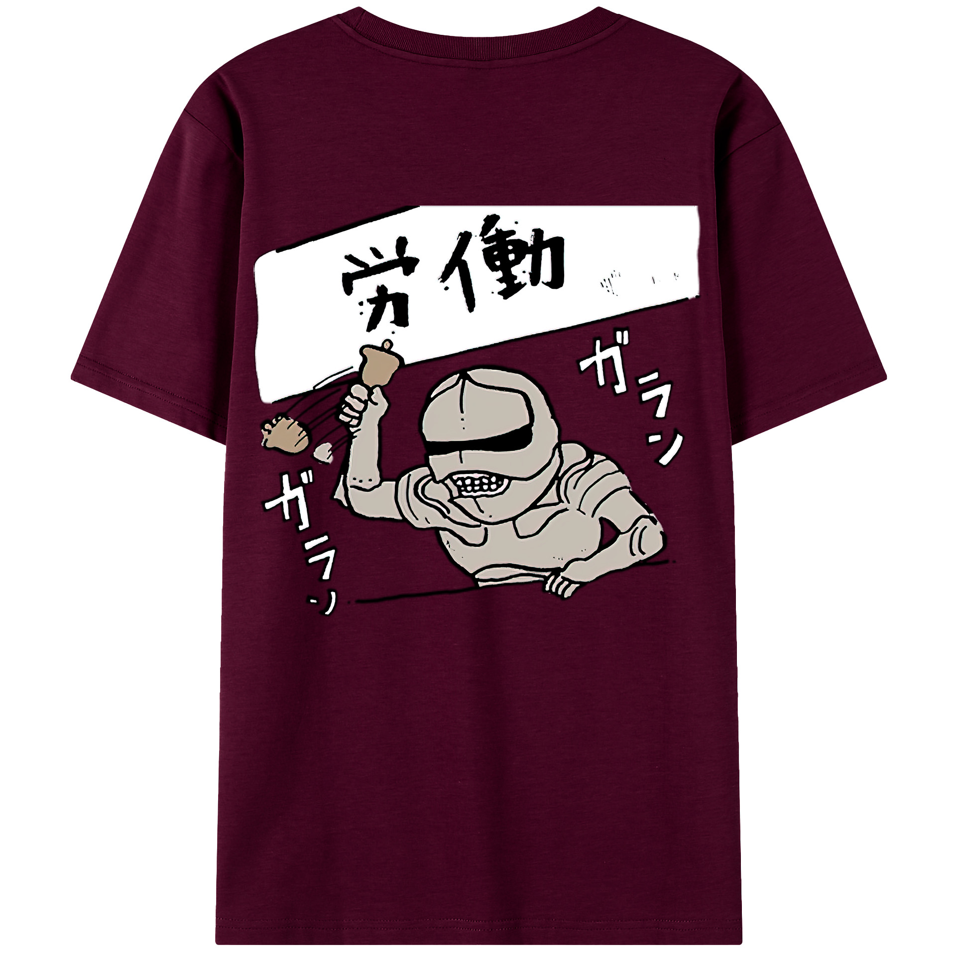 （画像用） ちいかわ 労働の鎧さん Chii-kawa Mr. Armor of Labor レディース半袖Tシャツ(バックプリント)